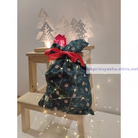 купить Новогодний мешок 30*47 зеленый