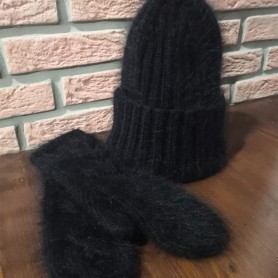 Купить Пермь Варежки шапка вязаные из пуха норки