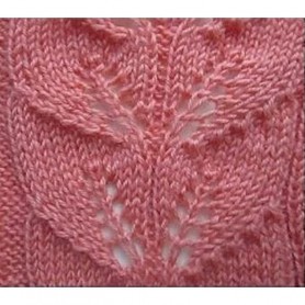 Скачать схема Узор ажурный спицами 2