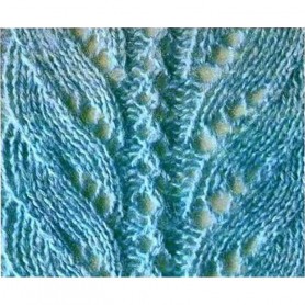 Скачать схема Узор ажурный спицами 3