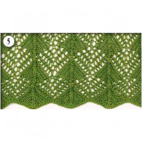 Скачать схема Узор ажурный спицами 5